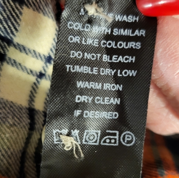 Cactus Flannel Plaid Med L/S front pocket, lace hem - Picture 6 of 15